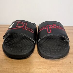 Champion Black and Red Slides